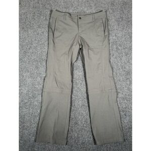 REI Pants Womens 12 Gray Convertible Zip Off Hiking Nylon Spandex Outdoor Trail